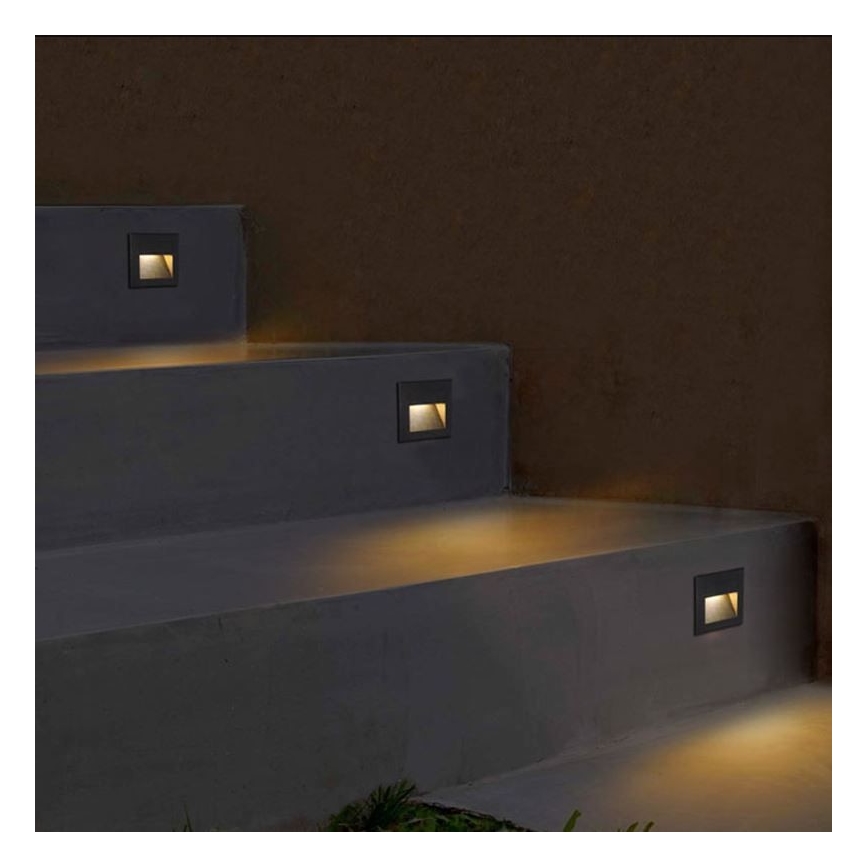 LED Zunanja stopniščna svetilka Q7 LED/3W/230V IP44