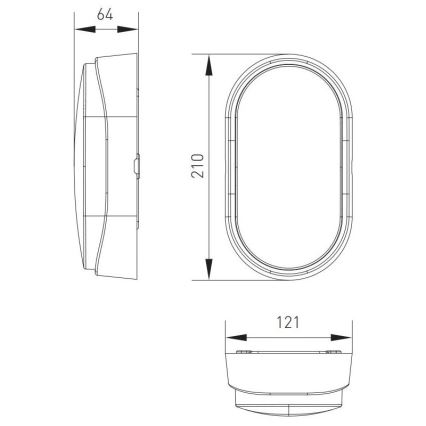 LED Zunanja stropna svetilka LED/12W/230V 3000/4000/6500K IP65 bela