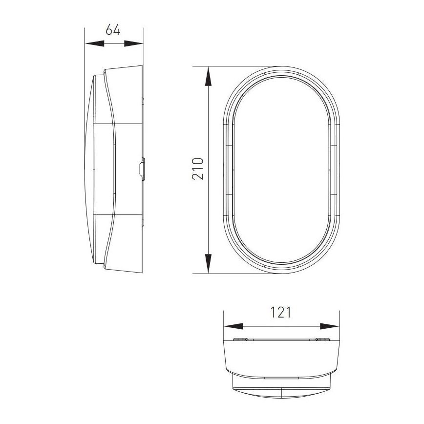 LED Zunanja stropna svetilka LED/12W/230V 3000/4000/6500K IP65 bela