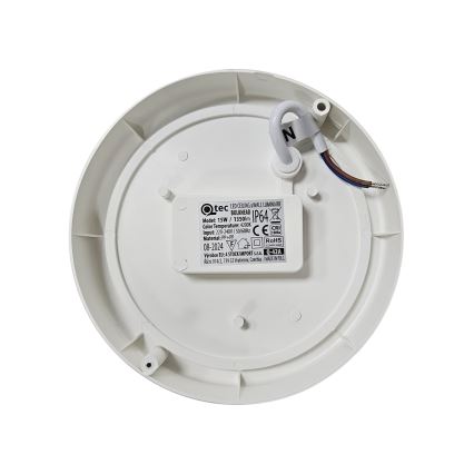 LED Zunanja stropna svetilka LED/15W/230V 4200K pr. 15,5 cm IP64 bela