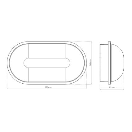 LED Zunanja stropna svetilka LED/20W/230V IP65 bela