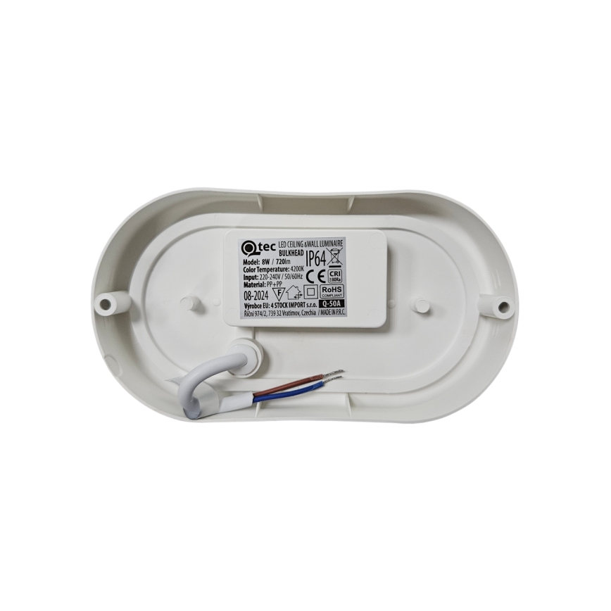LED Zunanja stropna svetilka LED/8W/230V 4200K IP64 bela