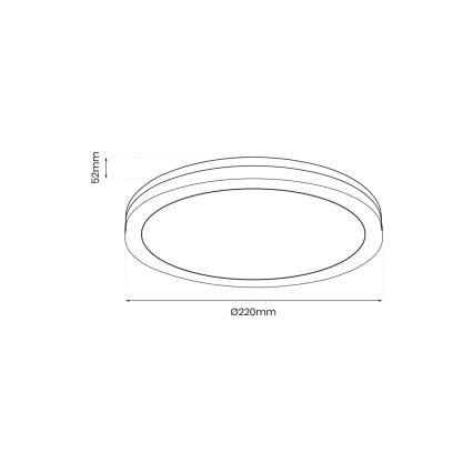 LED Zunanja stropna svetilka MARLON LED/18W/230V 4000K IP54 črna