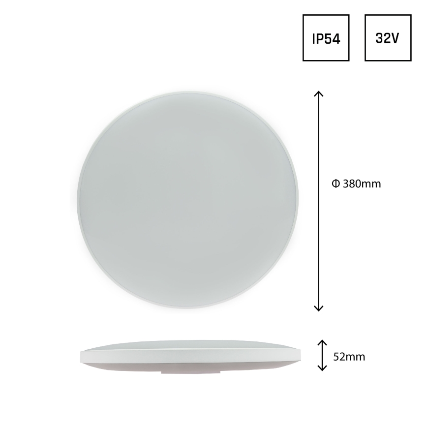 LED Zunanja stropna svetilka NYMPHEA LED/32W/230V IP54 3000K