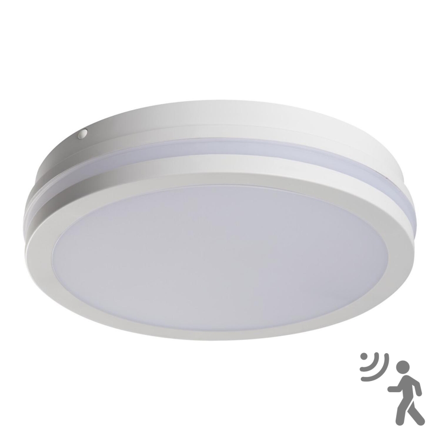 LED Zunanja stropna svetilka s senzorjem BENO LED/24W/230V IP54 bela