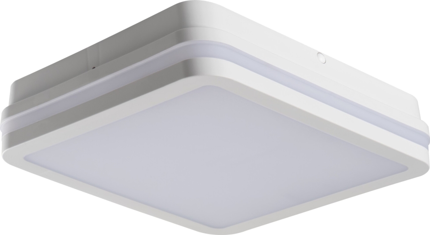 LED Zunanja stropna svetilka s senzorjem gibanja BENO LED/24/30W/230V 3000/3500/4000K IP65 bela kvadraten