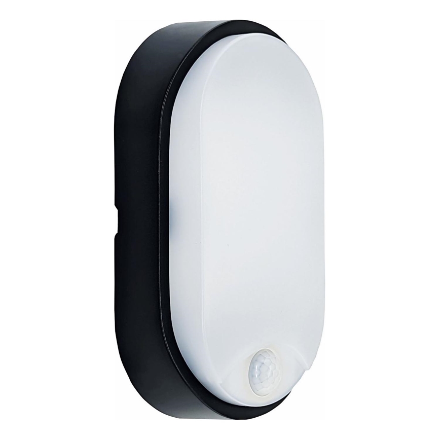 LED Zunanja stropna svetilka s senzorjem LED/14W/230V IP54 črna