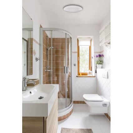 LED Zunanja stropna svetilka s senzorjem RENO LED/16W/230V IP66 bela