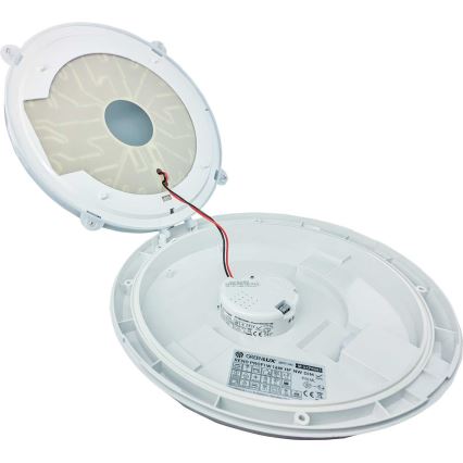 LED Zunanja stropna svetilka s senzorjem RENO LED/16W/230V IP66 bela