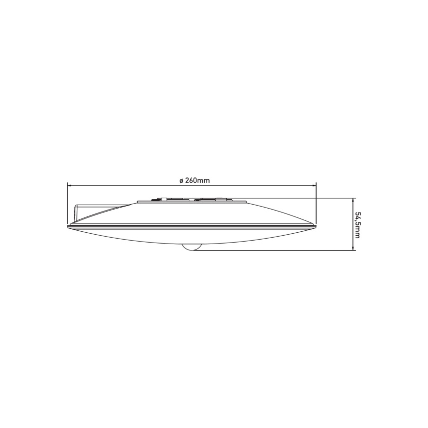 LED zunanja stropna svetilka s senzorjem VISTA LED/15W/230V, Ø 26 cm, IP54, bela