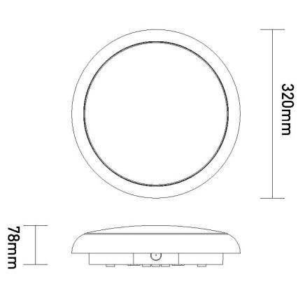 LED Zatemnitven zunanji stropna svetel STROPY LED/12/15/18/22W/230V 3000/4000/6000K IP65 črna