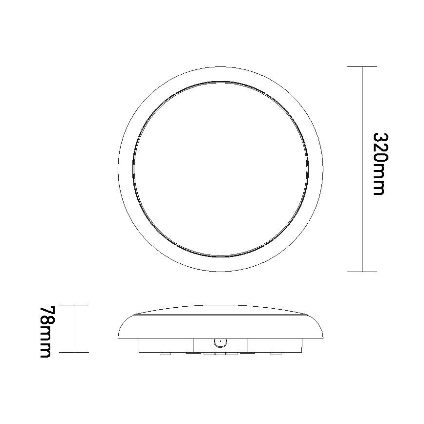 LED Zatemnitven zunanji stropna svetel STROPY LED/12/15/18/22W/230V 3000/4000/6000K IP65 črna