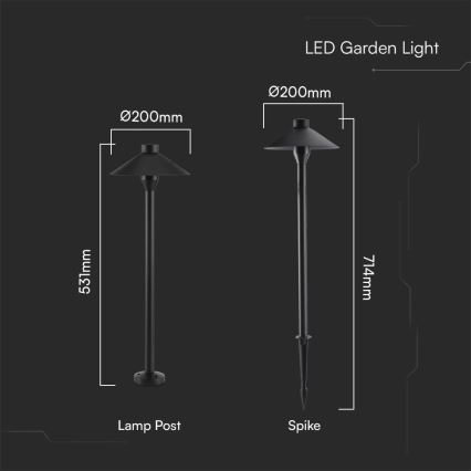 LED Zunanja svetilka 2v1 LED/7W/230V IP65 3000K