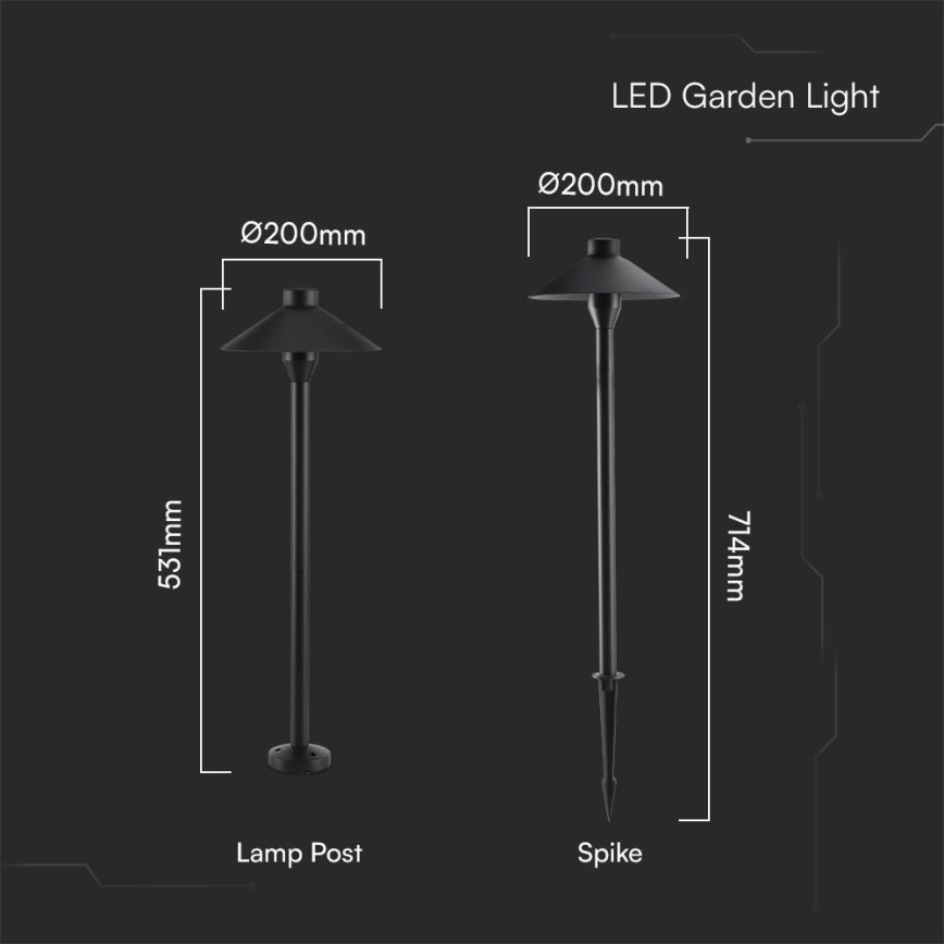 LED Zunanja svetilka 2v1 LED/7W/230V IP65 3000K