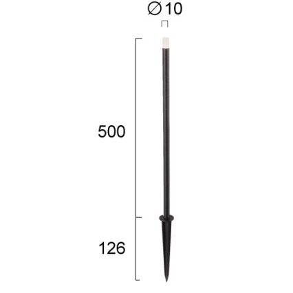 LED Zunanja svetilka BAR LED/1W/24V IP65 črna
