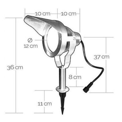 LED Zunanja svetilka EASY CONNECT 1xGU10/10W/230V IP67 mat krom