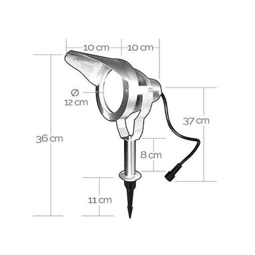 LED Zunanja svetilka EASY CONNECT 1xGU10/10W/230V IP67 mat krom
