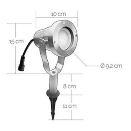 LED Zunanja svetilka EASY CONNECT 1xGU10/4W/230V IP67 mat krom