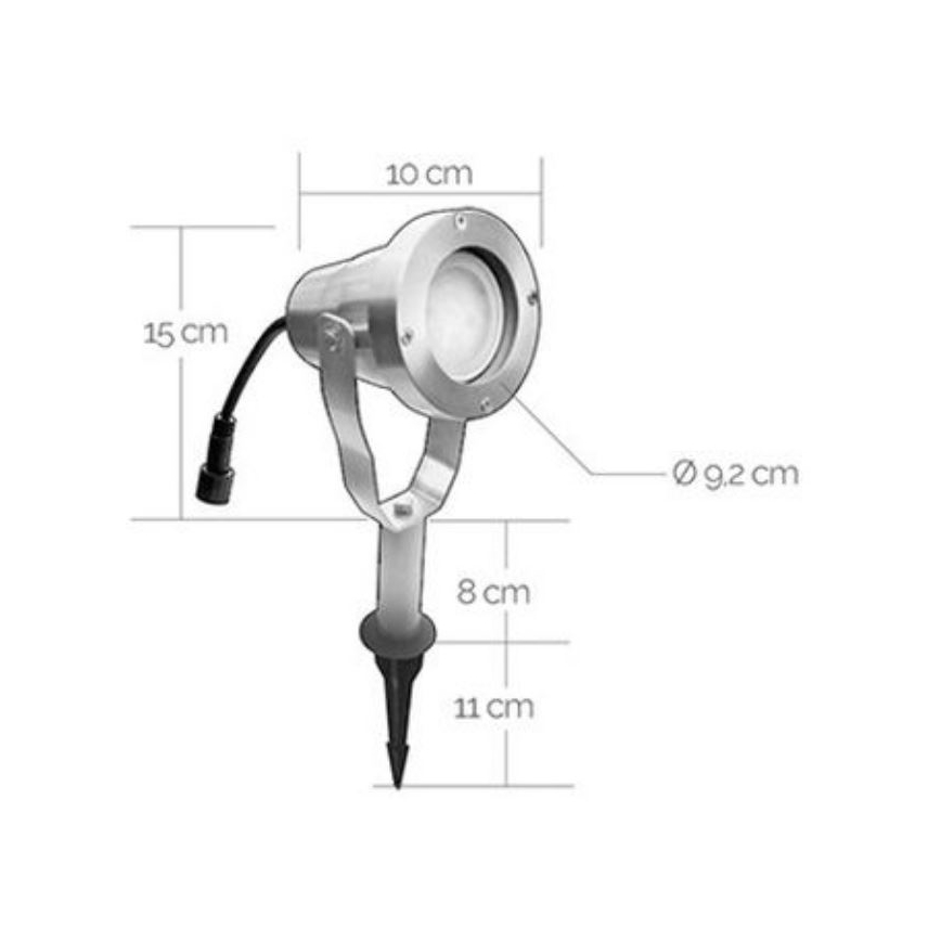 LED Zunanja svetilka EASY CONNECT 1xGU10/4W/230V IP67 mat krom