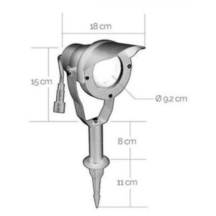 LED Zunanja svetilka EASY CONNECT 1xGU10/6,5W/230V IP67 mat krom