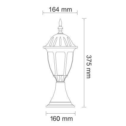 LED Zunanja svetilka FLORENCJA 1xE27/10W/230V IP43