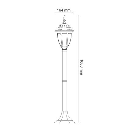 LED Zunanja svetilka FLORENCJA 1xE27/10W/230V IP43