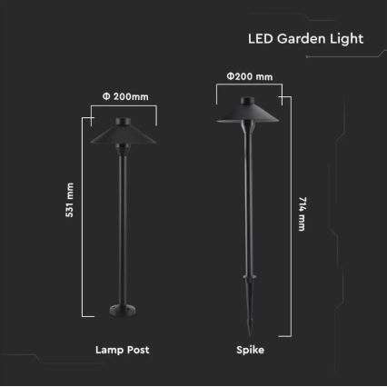 LED Zunanja svetilka GARDEN LED/7W/230V 3000K IP65