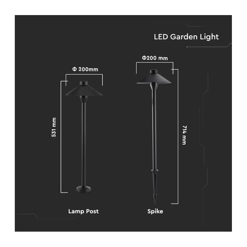 LED Zunanja svetilka GARDEN LED/7W/230V 3000K IP65