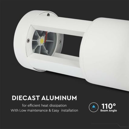 LED Zunanja svetilka LED/10W/230V 25cm 4000K IP65 bela