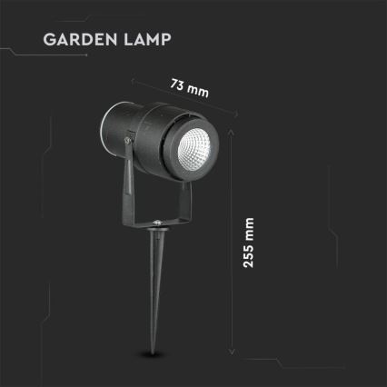 LED Zunanja svetilka LED/12W/100-240V IP65 4000K črna