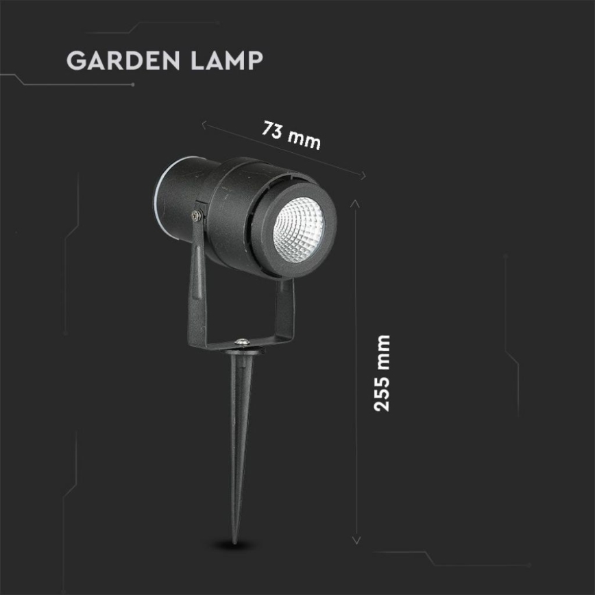 LED Zunanja svetilka LED/12W/100-240V IP65 4000K črna