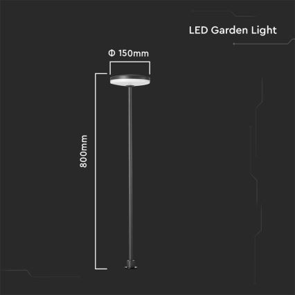 LED Zunanja svetilka LED/12W/230V 3000K IP65 antracit