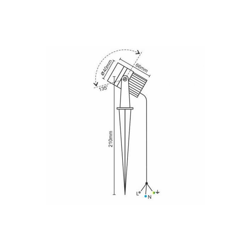 LED Zunanja svetilka LED/3W/230V 4000K IP67 črna