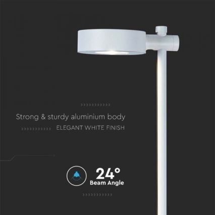 LED zunanja svetilka LED/7W/230V 4000K IP65 bela 102 cm