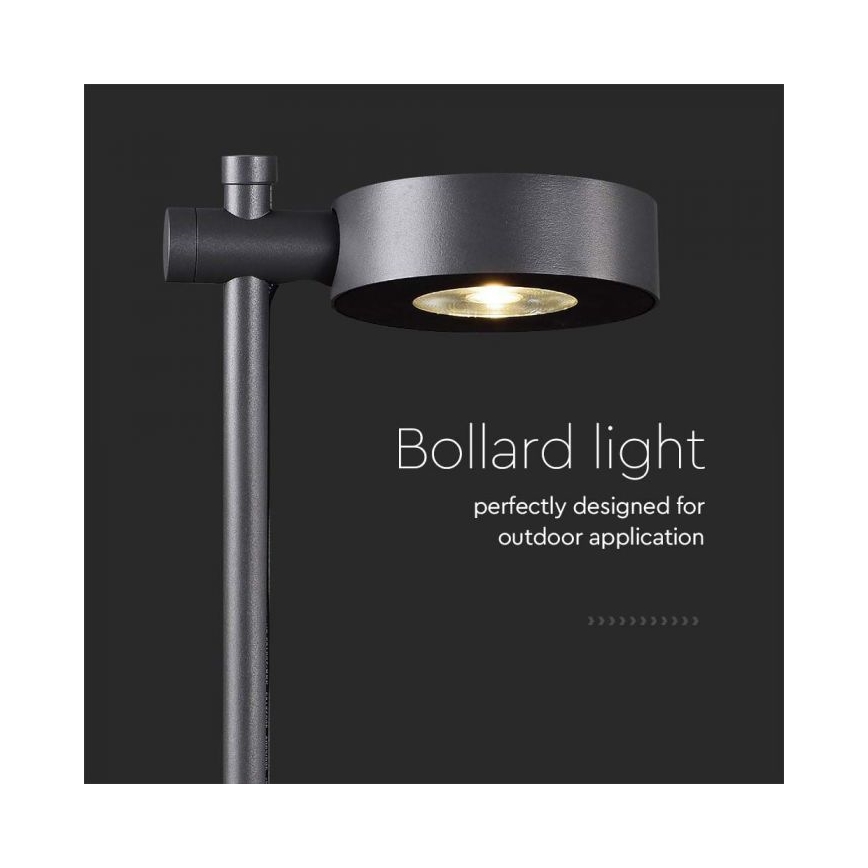 LED zunanja svetilka LED/7W/230V 4000K IP65 črna 102 cm