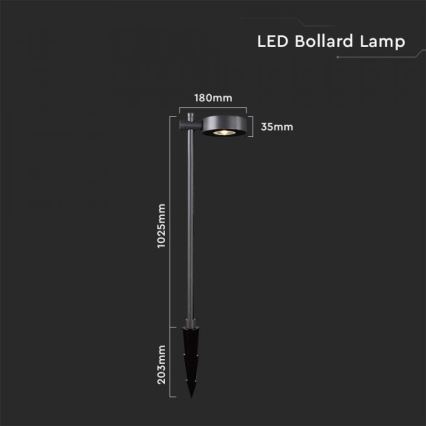 LED zunanja svetilka LED/7W/230V 4000K IP65 črna