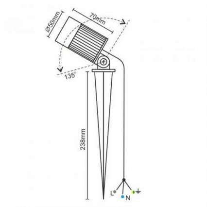 LED zunanja svetilka LED/7W/85-264V IP67