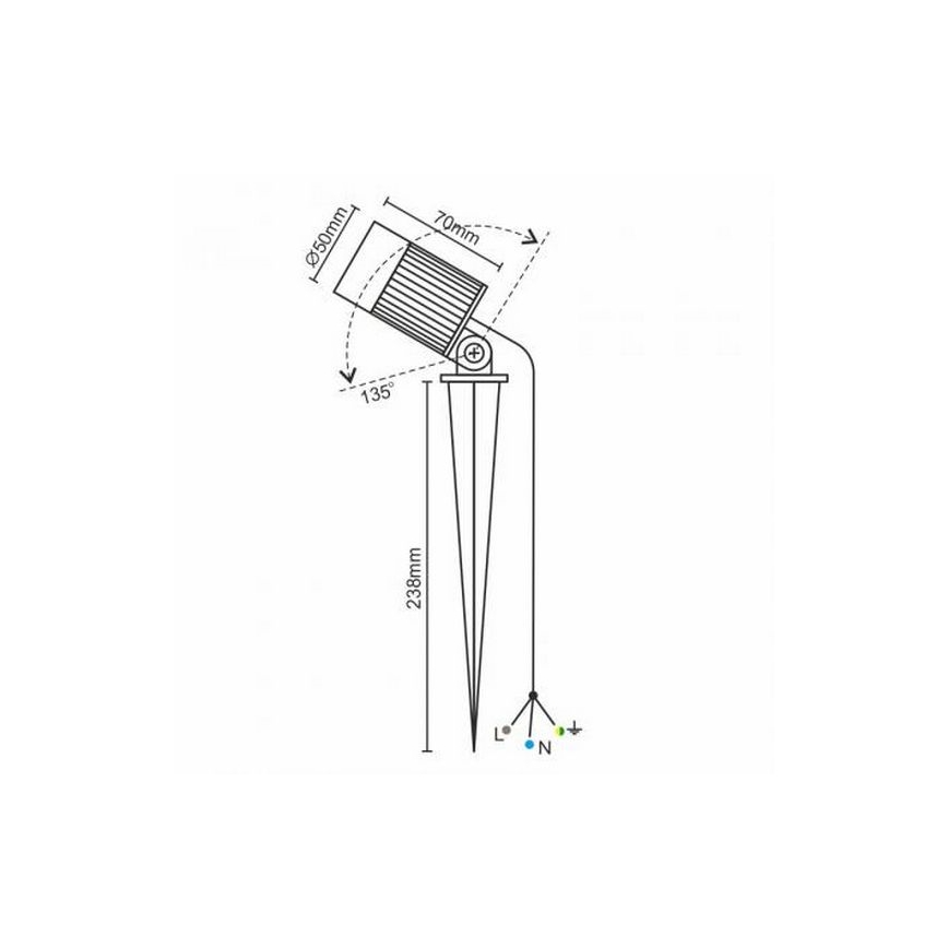 LED zunanja svetilka LED/7W/85-264V IP67