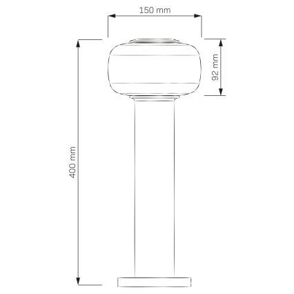 LED Zunanja svetilka MALAGA LED/12W/230V 40 cm IP44 črna