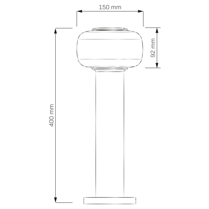 LED Zunanja svetilka MALAGA LED/12W/230V 40 cm IP44 črna