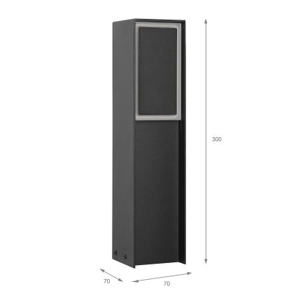 LED zunanja svetilka MODO LED/4,8W/230V 4000K IP44 30 cm črna