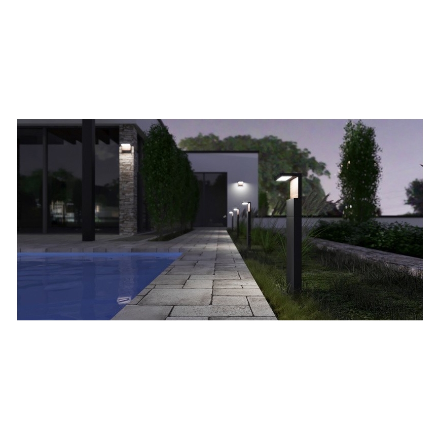 LED Zunanja svetilka NATURA LED/12W/230V 4000K 60 cm IP65 rjava/antracit