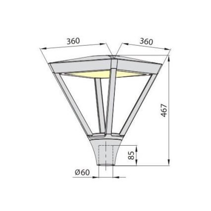 LED Zunanja svetilka PARK PLUS LED/45W/230V 4000K