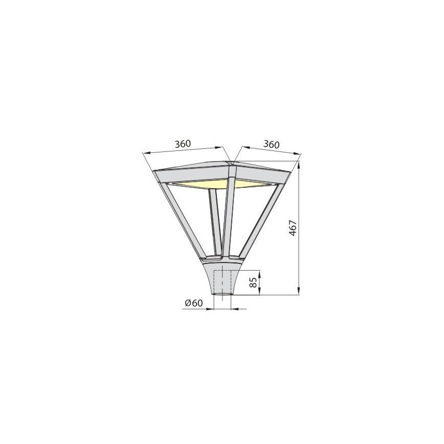 LED Zunanja svetilka PARK PLUS LED/60W/230V 4000K