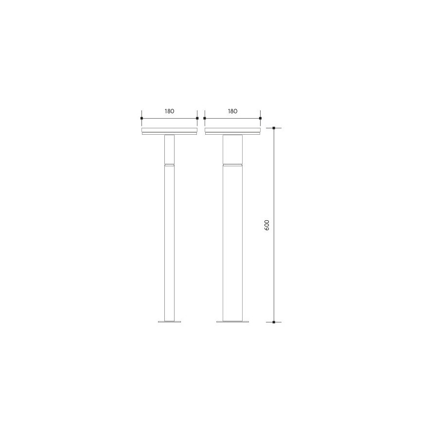 LED Zunanja svetilka s senzorjem BARI LED/10W/230V 4000K 60 cm IP54 antracit