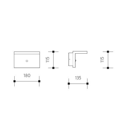 LED Zunanja stenska svetilka s senzorjem NATURA LED/12W/230V 4000K IP54 rjava/antracit