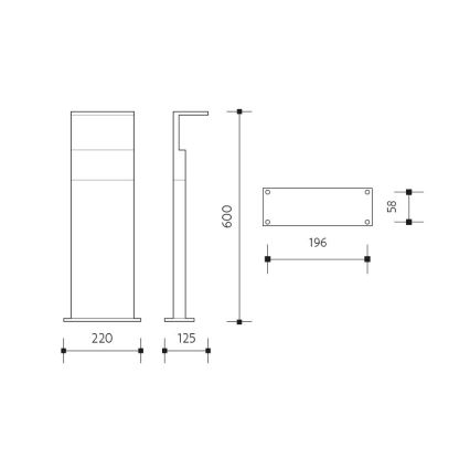 LED Zunanja svetilka s senzorjem NATURA LED/12W/230V 4000K IP54 rjava/antracit