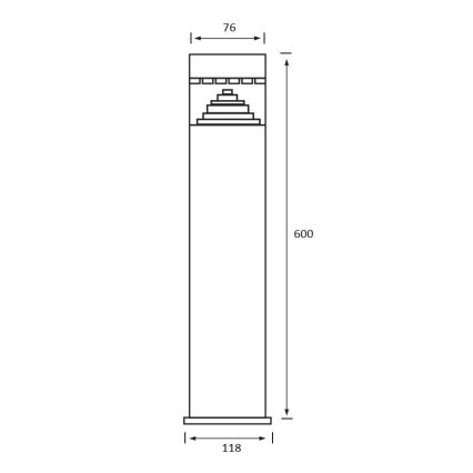 LED Zunanja svetilka SALIX 1xLED/6W/230V IP44