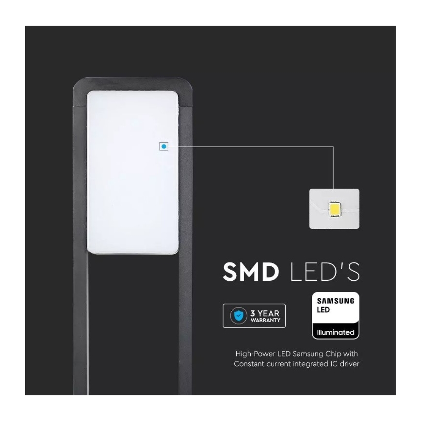 LED Zunanja svetilka SAMSUNG CHIP LED/10W/230V 3000K IP65 črna