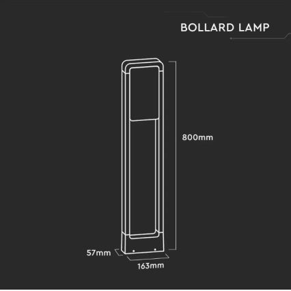 LED Zunanja svetilka SAMSUNG CHIP LED/10W/230V 3000K IP65 črna